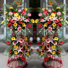 开业条幅标语大全 开业条幅怎么写 一对花篮祝福语怎么写 一朵朵鲜花